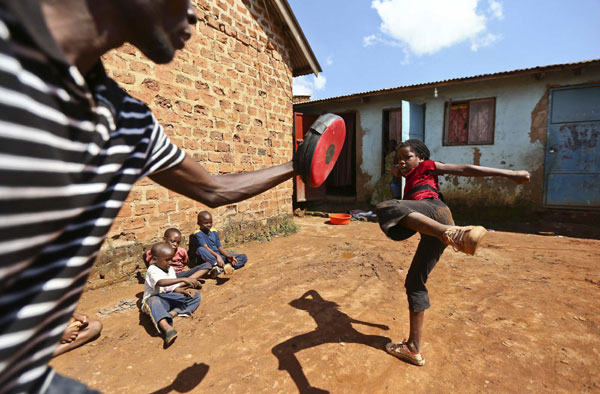 Slum children trained to be martial arts actors in Uganda