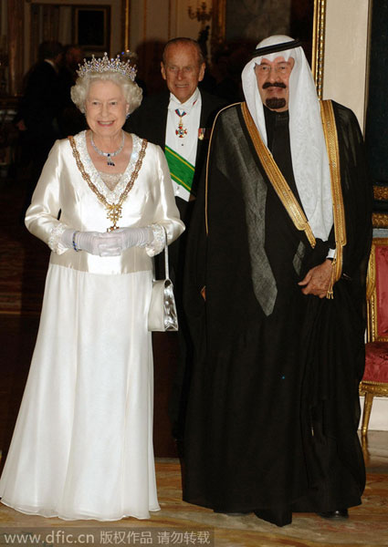 Saudi Arabia's King Abdullah with world dignitaries