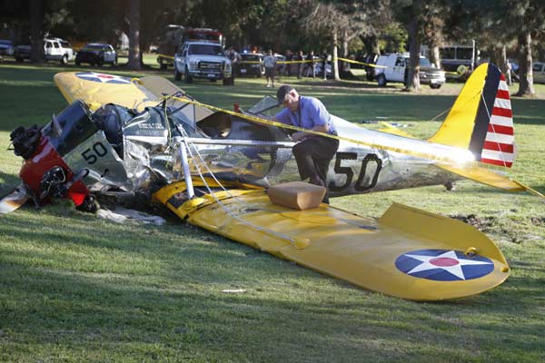 Harrison Ford injured in small-plane crash