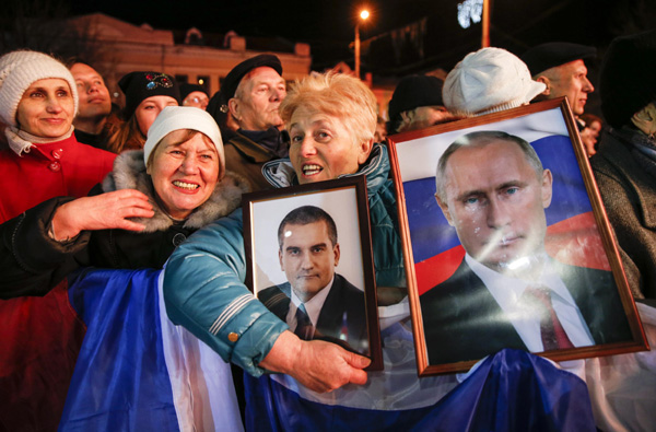 Crimea celebrates anniversary of vote to join Russia