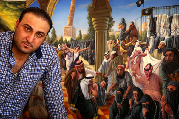 Iraqi artist puts trauma onto canvas