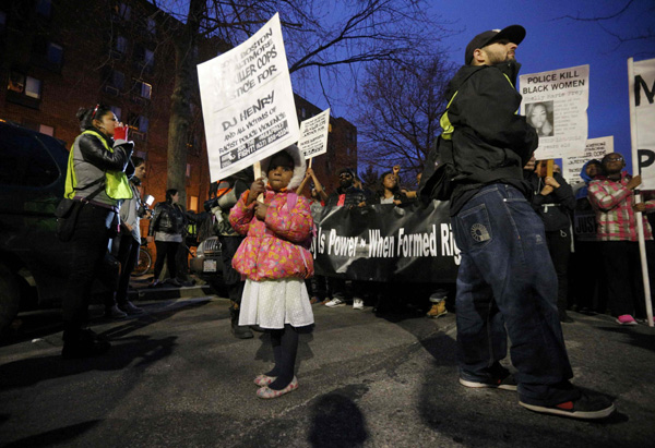 Marchers protest police violence in Baltimore, New York