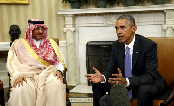 Obama meets two Saudi princes