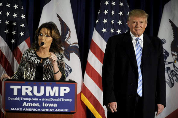 Former US VP candidate Palin endorses Trump with a 'hallelujah'