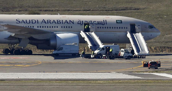 Madrid airport sounds alarm after bomb threat on Saudi plane