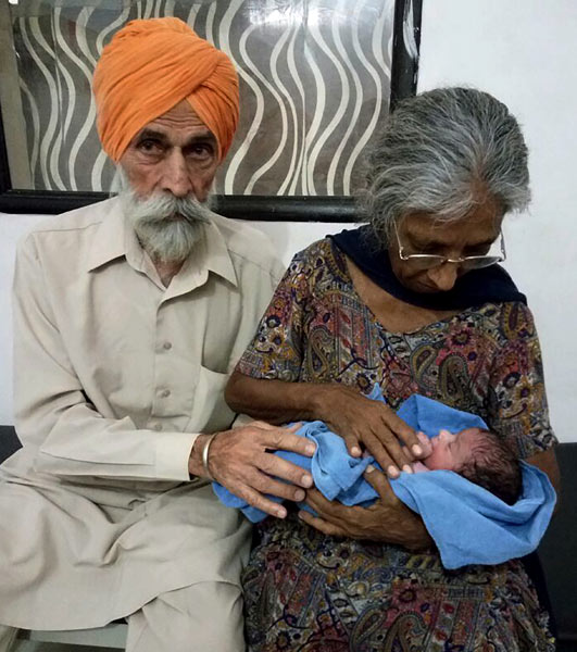 Woman, 70, has first baby after 46 years of marriage