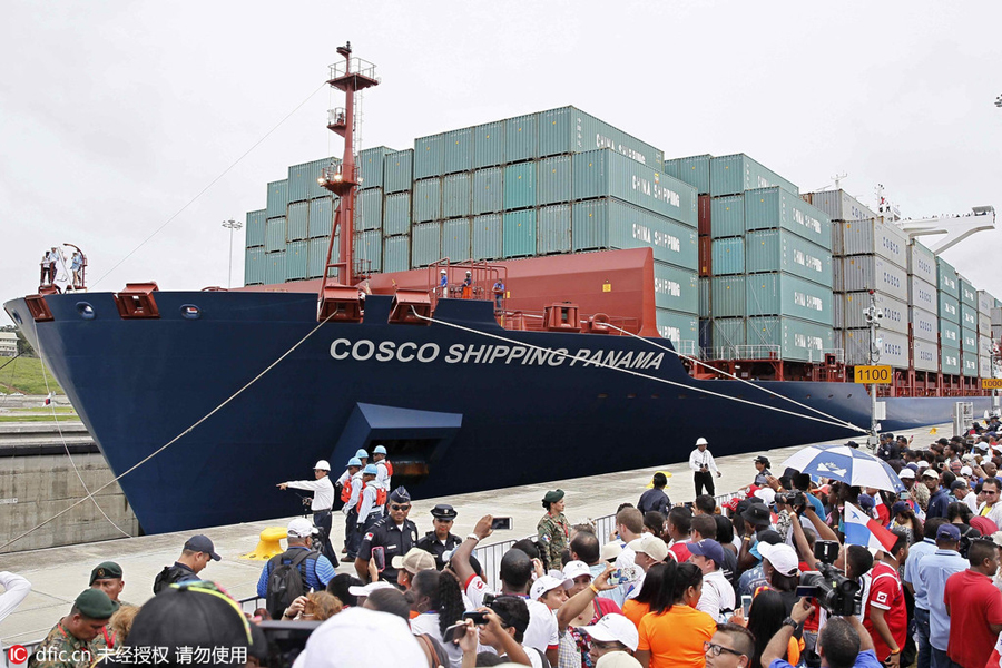 Panama Canal opens with China ship making passage
