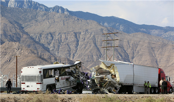 Thirteen killed, 31 injured in California tour bus crash