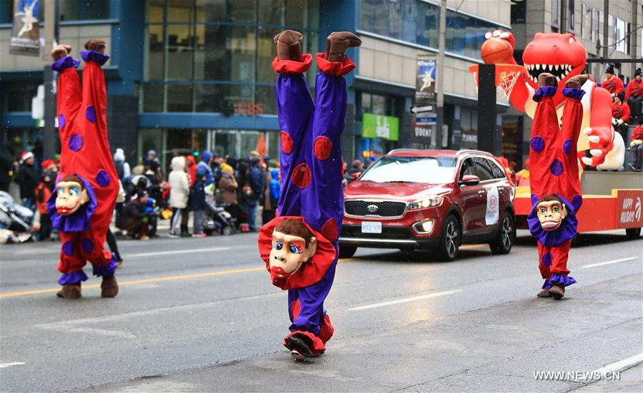 Annual Toronto Santa Claus parade held in Canada