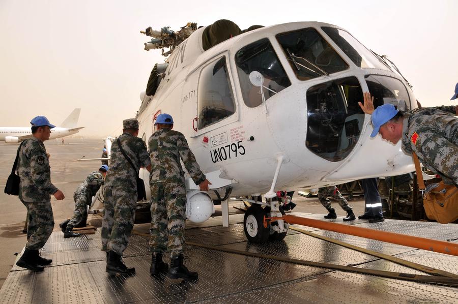 China's helicopter unit joins peacekeeping mission in Darfur