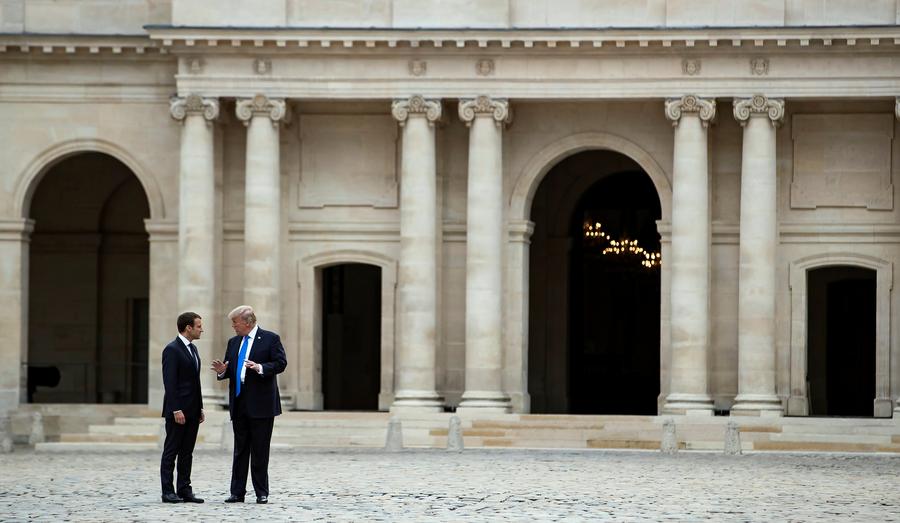 Macrons, Trumps dine high above Paris
