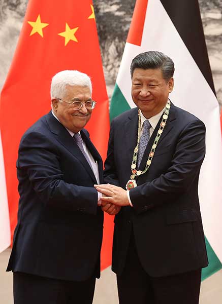 China proposes peace through development in Middle East during Abbas's visit