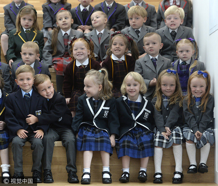 Thirteen sets of twins start primary school in Scotland