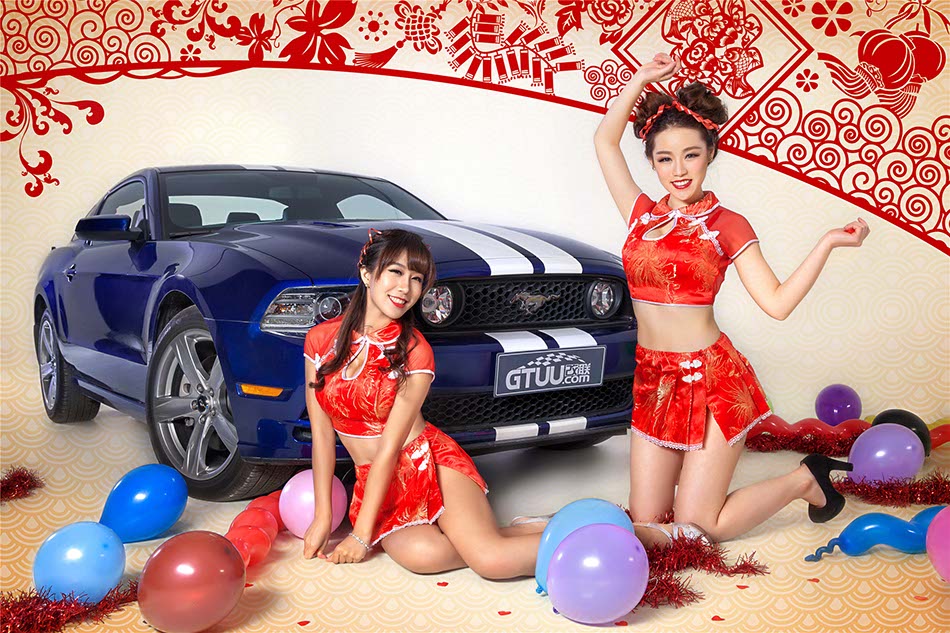 Models celebrates Year of Horse with Mustang GT