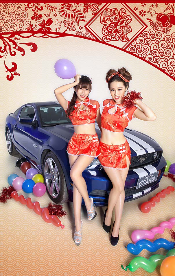 Models celebrates Year of Horse with Mustang GT