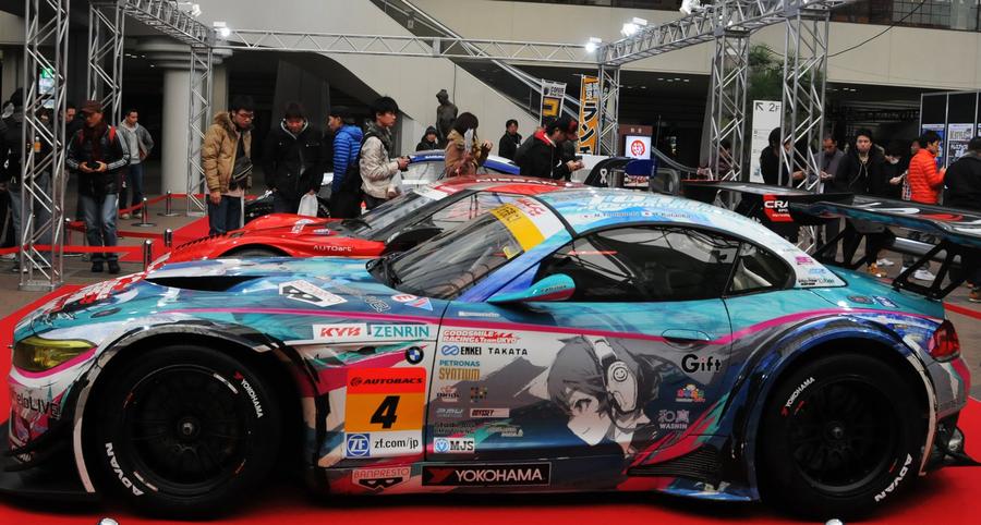 Modified cars at exhibition in Osaka