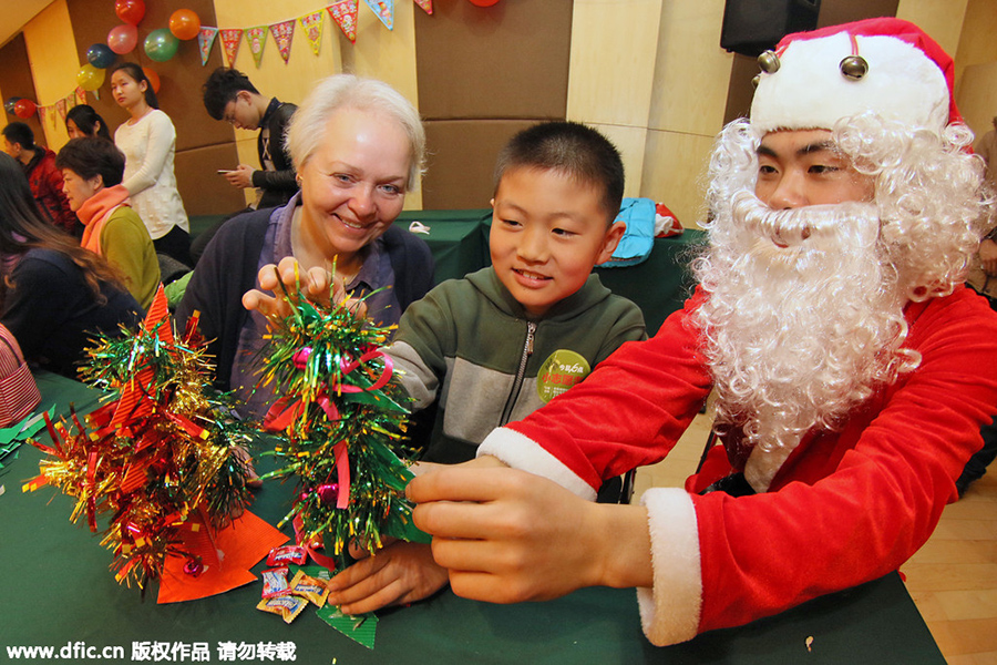 Santa Claus is busy in China