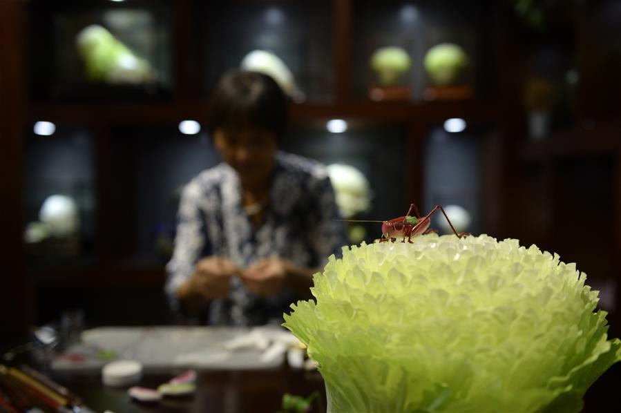 Woman creates silk Chinese cabbage