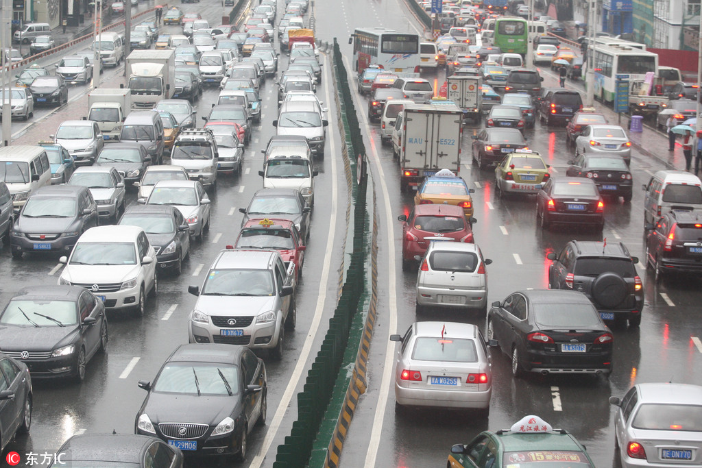 Top 10 congested cities in China