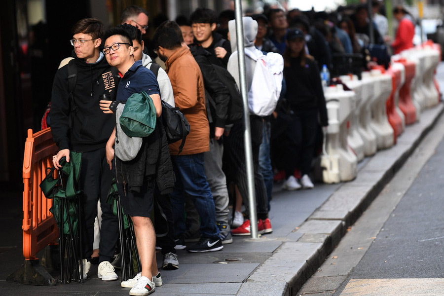 Apple fans around the world line up for iPhone X