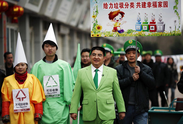 Millionaire leads parade for environmental protection