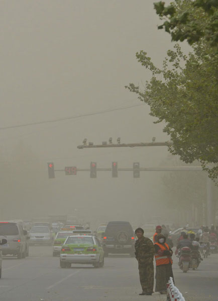 Sandstorms hit Northwest China