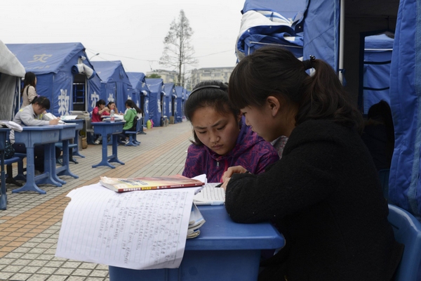 Students ordered to study amid quake