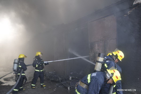 Warehouse fire in NE China