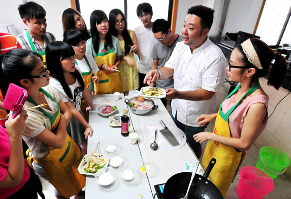 College students train to be domestic helpers