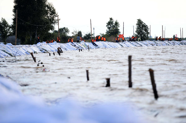 NE China river records highest water level