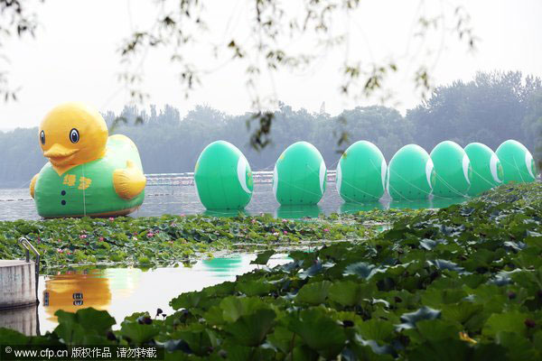 Rubber Duck knockoff in Beijing's Yuyuantan