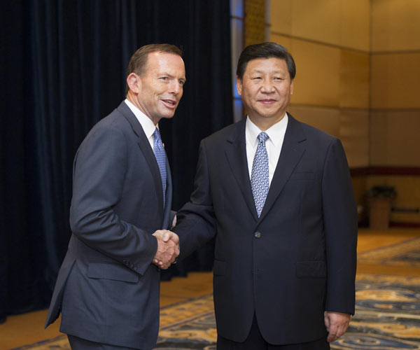 Chinese, Australian leaders pledge to boost ties