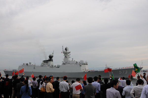 Chinese navy warships visit Brazil