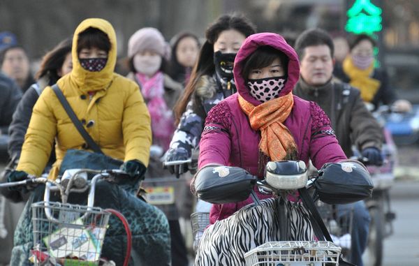 Cold front chills much of China