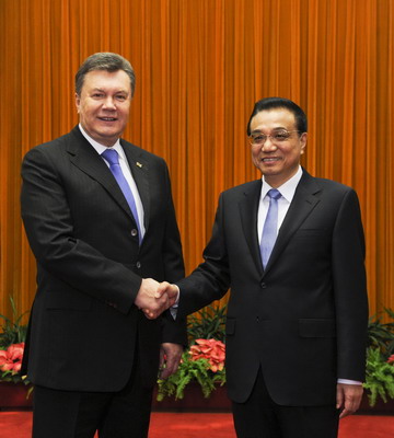 Chinese premier meets Ukrainian president