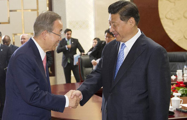 President Xi meets UN Secretary-General on hot issues