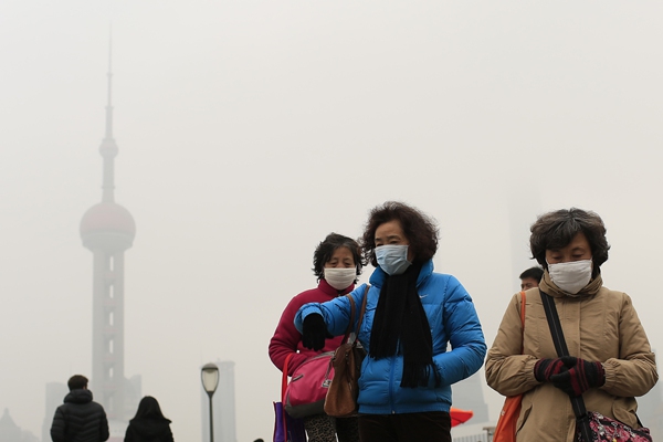 Haze blankets Shanghai