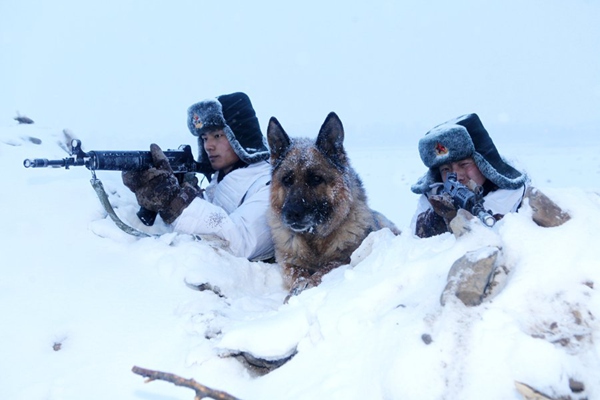 Man's best friend: border soldiers and a military dog