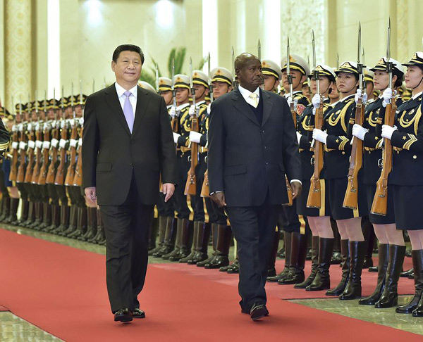 China, Uganda presidents pledge further co-op