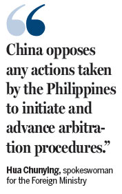 Beijing rejects arbitration gambit