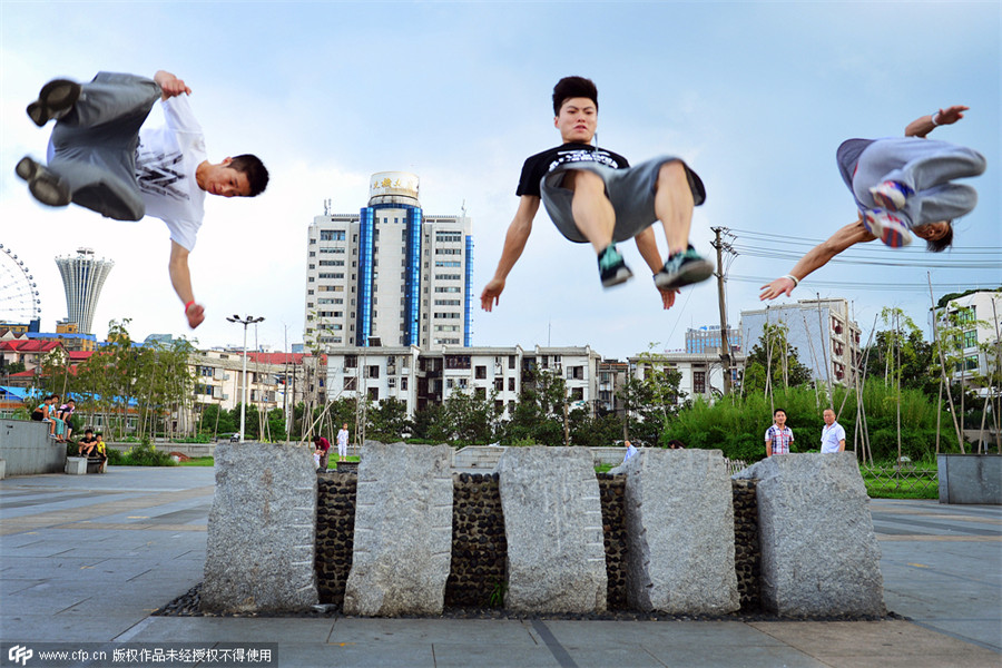 For Parkour fans, the city is the arena