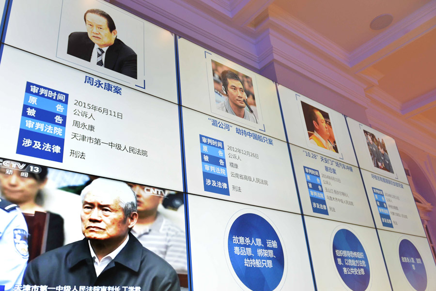 Trial data of former senior Party officials on display