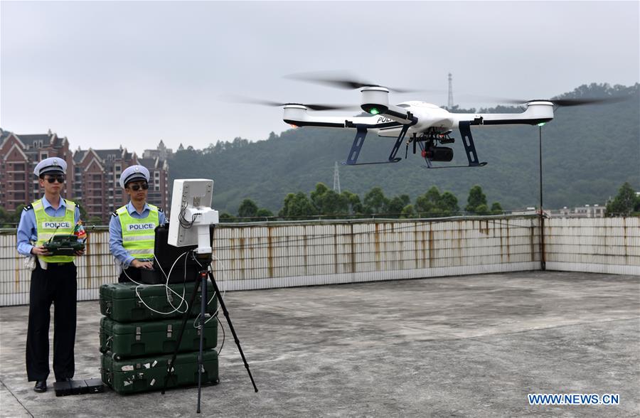 Drones used to monitor traffic during May Day holiday in S China