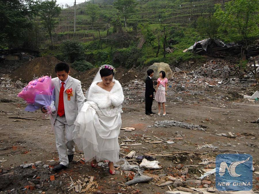 Love on the rubble: wedding stories after deadly quake eight years ago