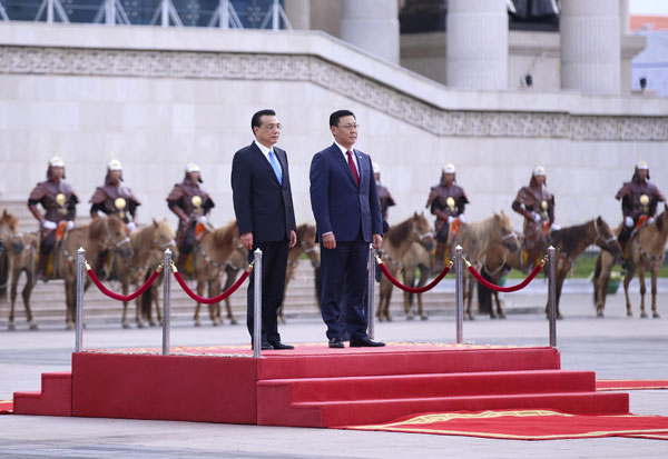 Li calls Sino-Mongolia ties 'best ever'