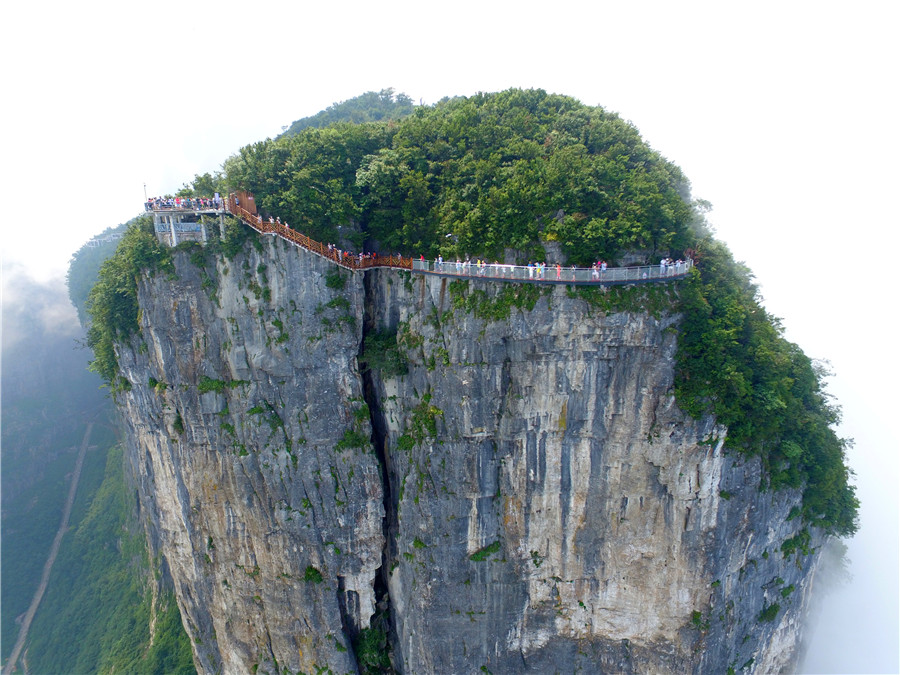 Not for the faint-hearted: Glass bridge opens in Hunan