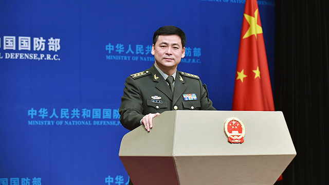 China's new defense spokesman debuts