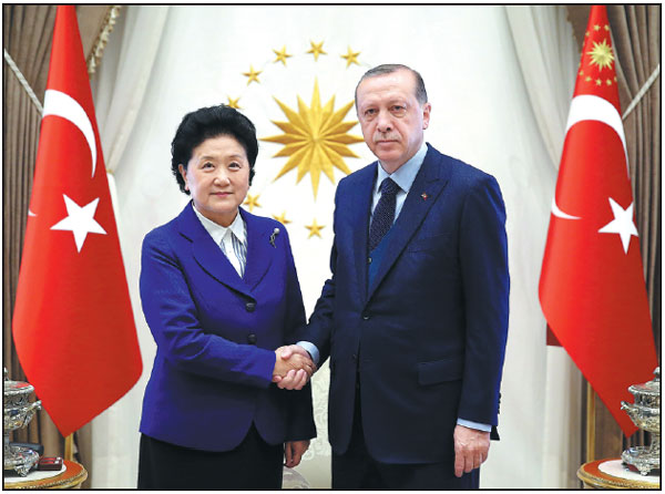 Turkish leader tells vice-premier he's eager for Belt & Road forum