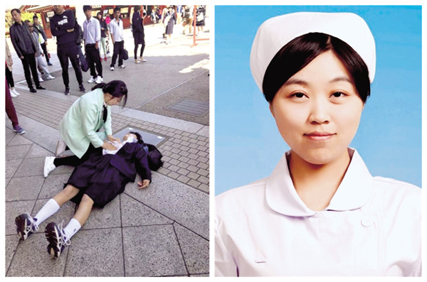 Chinese nurse's response to sick Japanese student goes viral