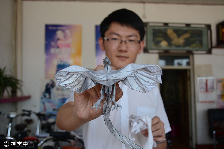 Paper folding skill wins student university spot